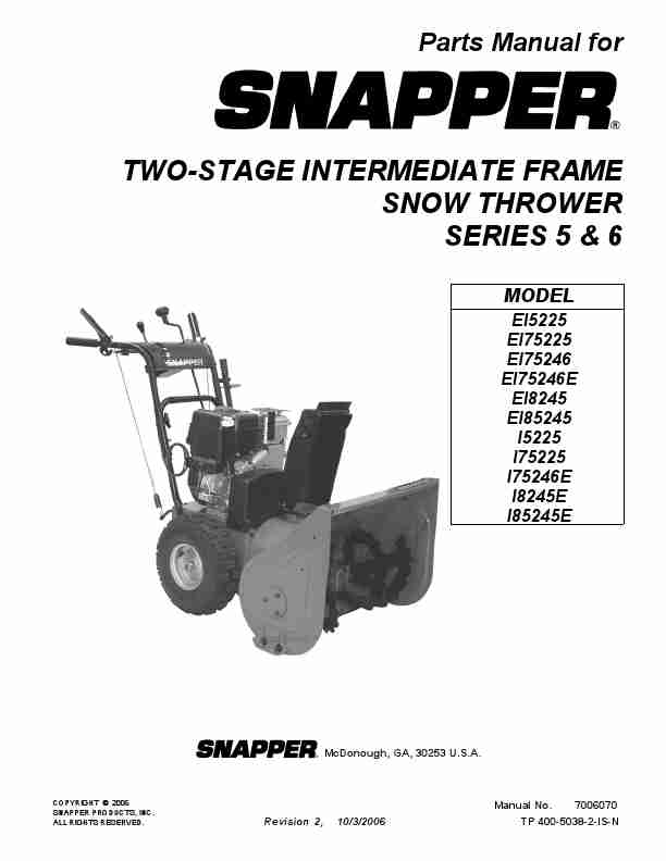 Snapper Snow Blower I5225-page_pdf